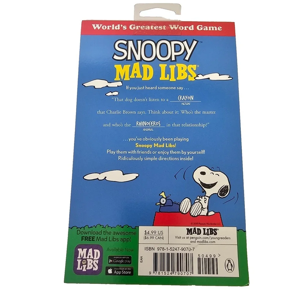 Snoopy Mad Libs: World's Greatest Word Game‎ by Laura Macchiarola: New